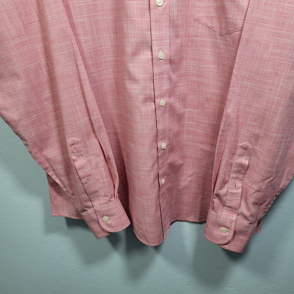 Untuckit Men's Button Front Pink Plaid Shirt Size 2XL 41726-1334 - Picture 2 of 8